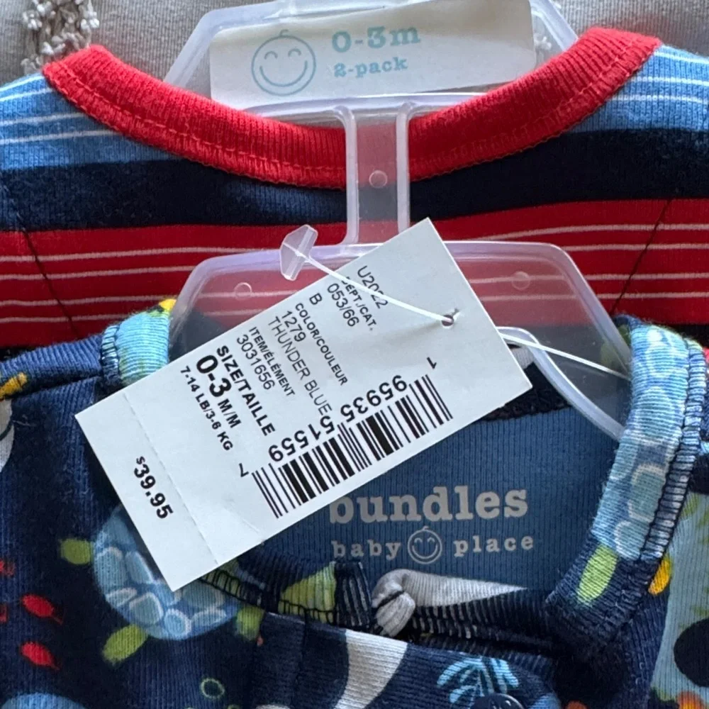 The Children's Place 2 Pack of 1 Piece Sleepers